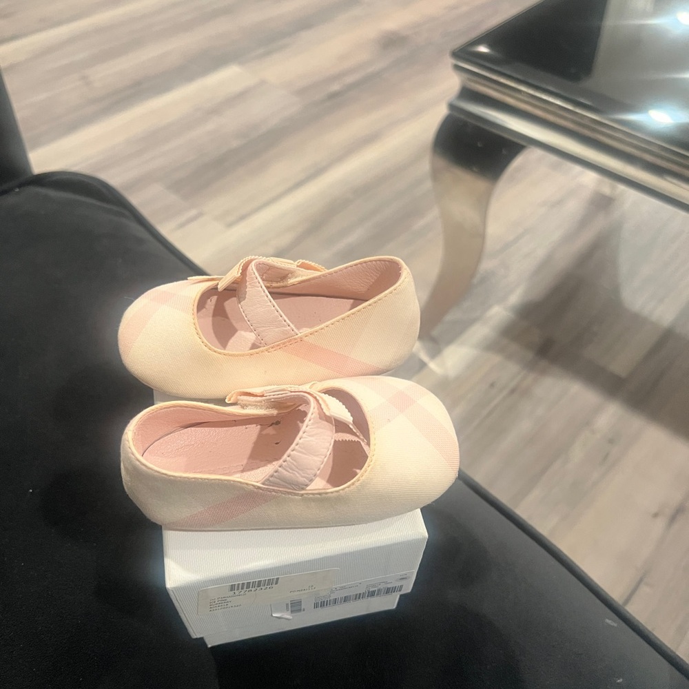 Burberry Pink Baby Walker Shoes
